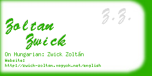 zoltan zwick business card